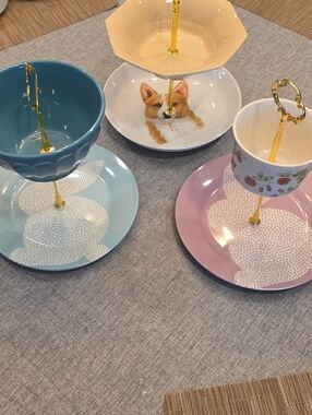 Handmade 2-Tier Trinket Tray Or Candy Dish Upcycled Home Decor